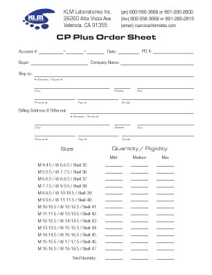 CP Plus Order Form