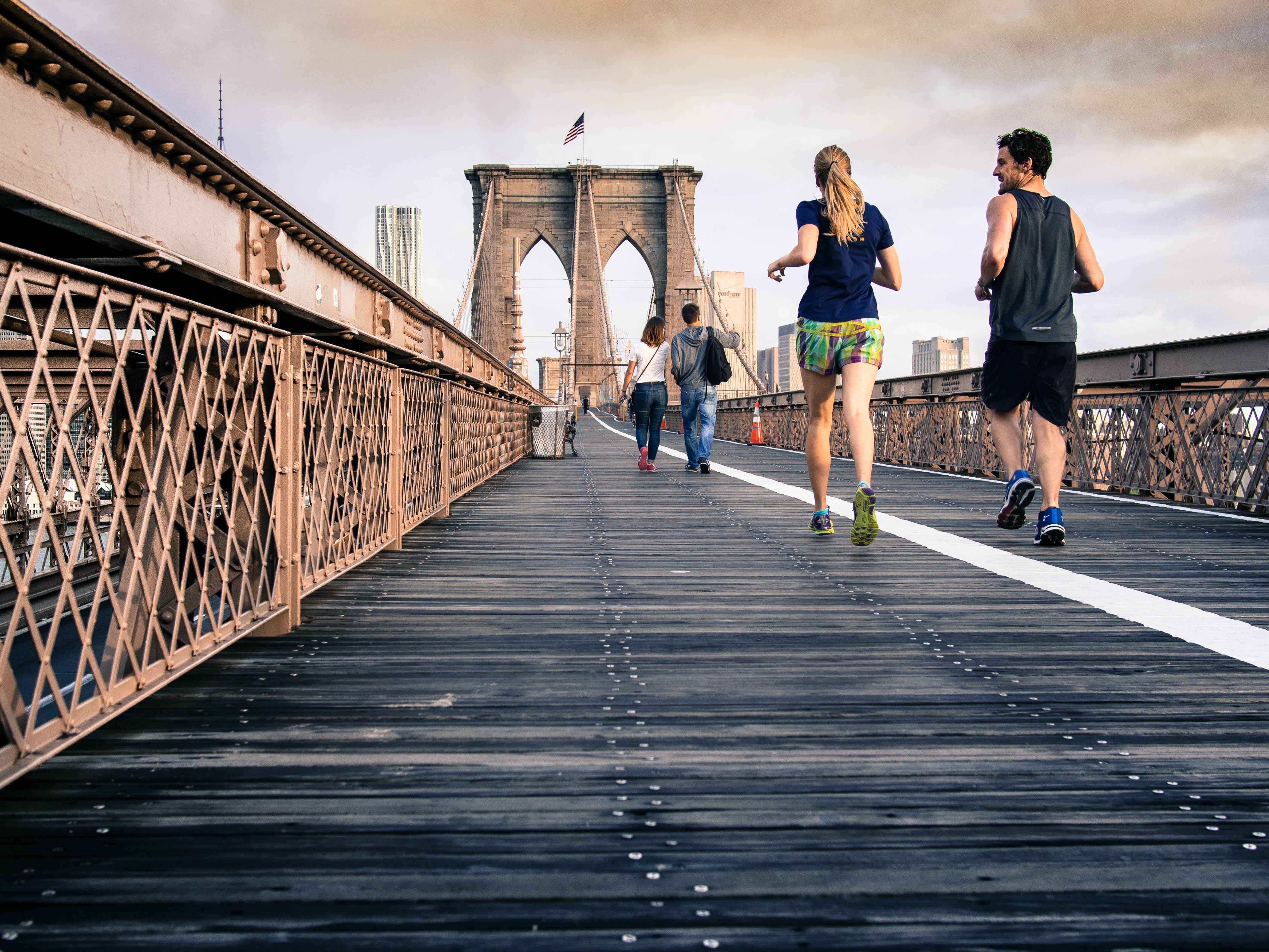 Runners on Bridge