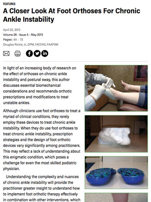 A Closer Look at Ankle Foot Orthoses for Chronic Ankle Instability